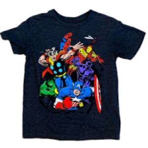 Boys Marvel Avengers Short Sleeve Graphic T Shirt Heathered Gray L